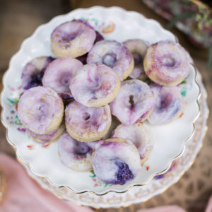 Lavender glazed donuts