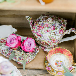 luxury teapot chintz wedding ideas