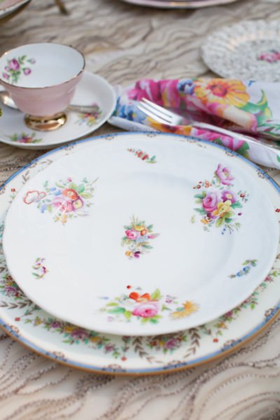 floral place setting